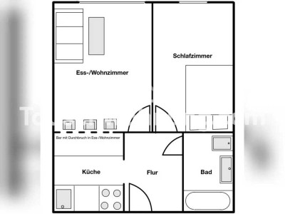 Tauschwohnung: Zentrale 2 Zimmer wohnung gegen größere zu tauschen