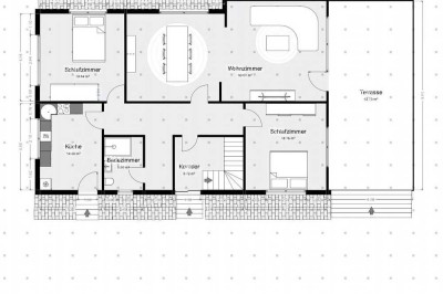 Erstbezug nach Sanierung mit Terrasse : Attraktive 4-Raum-Erdgeschosswohnung in Breitenau