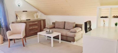 Möblierte 3 bis 4-Zi.-Whg. - zentral & ruhig (Langensteinbach)