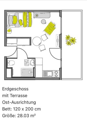 Exklusive 1-Zimmer-Wohnung mit Balkon und Einbauküche in Heilbronn