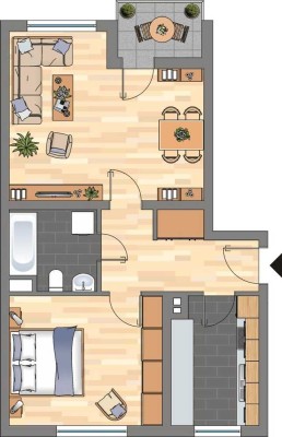 Demnächst frei! 2-Zimmer-Wohnung in Neustadt an der Weinstraße