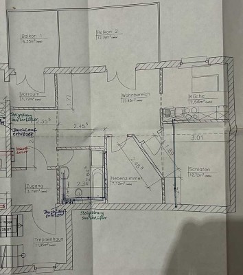 2,5-Zimmer Dachgeschosswohnung in Pritzwalk mit Balkon