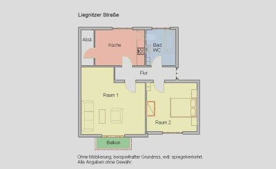 Großzügige 2-Raum-Wohnung mit Balkon