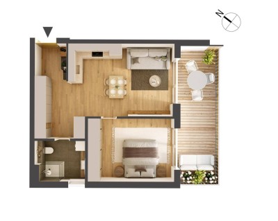 2-Zimmer Wohnung (Top HW15)