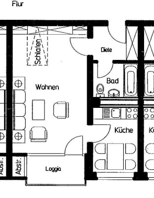 Lobberich, 1 ZKDB, Balkon, in sehr gepflegtem Haus