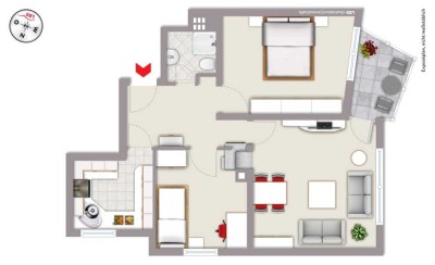 Gemütliche Wohnung - zentrale Lage - sonniger Balkon