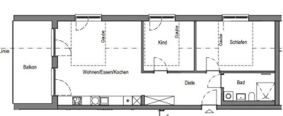 3 Zimmer Wohnung - Wohnberechtigungsschein EK 3 unabdingbar!
