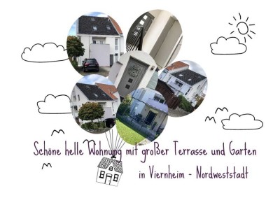 Charmante Maisonette-Wohnung mit großer Südwest-Terrasse und schönem Garten in der Nordweststadt