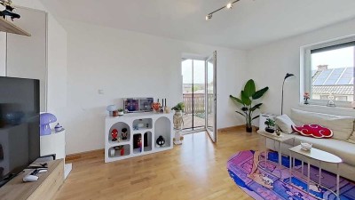 Gut geschnittene helle Wohnung mit 2 Zimmer plus Wohnküche, ruhig gelegen. Glasfaser 1000 MBits (!)
