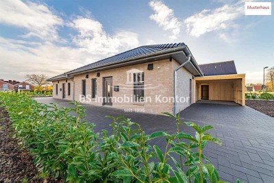 *RESERVIERT* Petkum-Ems-Seitenkanal! Schlüsselfertiger Neubau-Bungalow mit Terrasse und Gartenanlage
