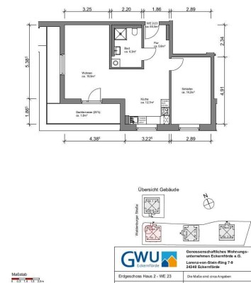 WBS erforderlich! 2-Zimmer Neubauwohnung mit Dachterrasse