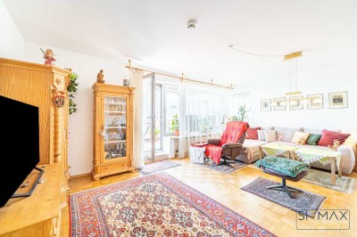 Sonnenverwöhnte 2-Zimmer-Wohnung mit 3 Balkonen und Traumblick in zentraler Lage von Germering