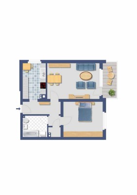 2,5-Zimmer-Wohnung am Niederrhein, inkl. 1 Monat mietfrei.