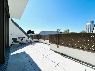 PROVISIONSFREI! Traumhafte Wohnung im DG - 2 Terrassen - Fitnessraum - PKW Stellplatz - Erstbezug nähe Donau