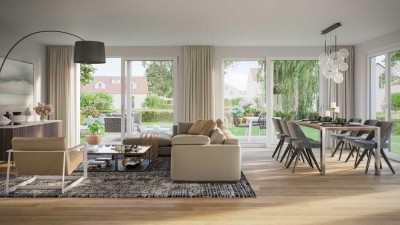 Eichenau: Moderne Maisonette im Stadthausstil – Wohnen wie im eigenen Haus