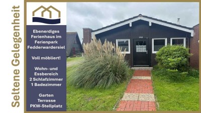 Ferienpark Fedderwardersiel: Möbliertes Ferienhaus zum Verlieben,400 m zum Meer-ideale Kapitalanlage