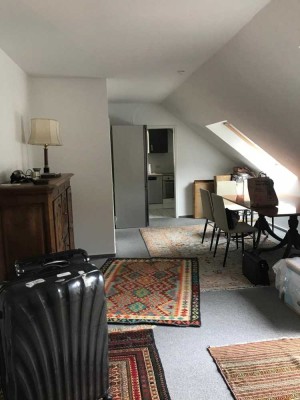 Helle 2-Zimmer DG-Wohnung mit Balkon, nur mit Möbelübernahme, bezugsfrei ab 1. Dezember