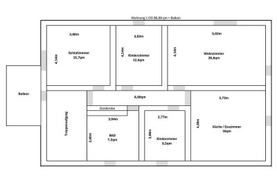 Freundliche und ruhig gelegene 4-Zimmer-Wohnung im 1 OG in 93170, Bernhardswald