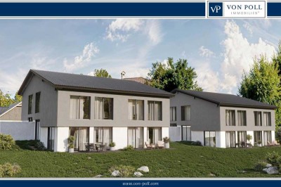 Neubauprojekt: Vier moderne Doppelhaushälften mit 184m² Wfl., Wärme-Pumpe, schönem Garten, PV mögl.