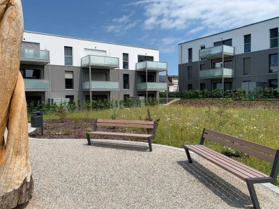 Holz trifft Beton - Nachhaltige 3-Zimmer-EG-Wohnung - modern & barrierearm mit Garten