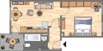 Demnächst frei! 1-Zimmer-Wohnung in Dortmund