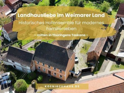 Landhausliebe im Weimarer Land: Modernes & historisches Hofensemble – mitten in Thüringens Toskana!