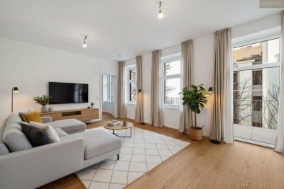 Perfekt sanierte 2-Zimmer-Altbauwohnung mit Balkon in Top-Lage