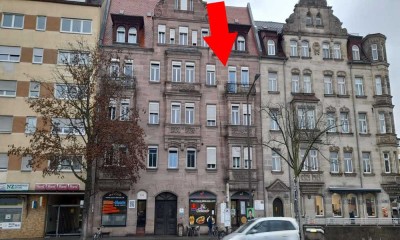 3 Zi. Whg. mit 2 Balk. 86 m², Baudenkmal, Bj. 1903 3.OG, top zentr. Lage, U-Bahn, Fürther Str. 154
