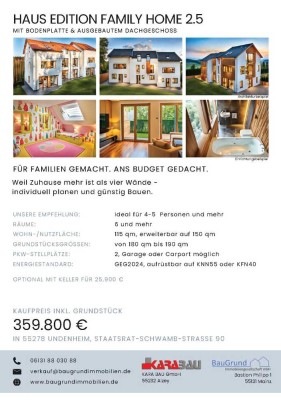 FÜR FAMILIEN GEMACHT - ANS BUDGET GEDACHT