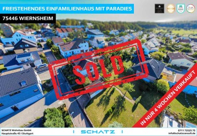 VERKAUFT IN NUR 4 WOCHEN: Freistehendes Einfamilienhaus mit idyllischem Grundstück