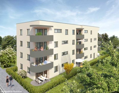 Modern geschnittene Eigentumswohnung mit 3 Zimmern und Balkon