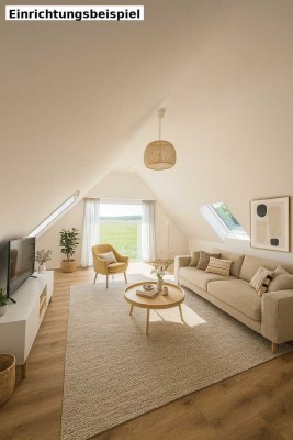 Stilvolle 2-Zimmer-Dachgeschosswohnung mit Einbauküche - Hohe Decken - Toller Ausblick
