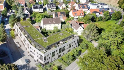 Effizienzhaus 40: Großzügige 3-Zimmer-Wohnung mit Süd-West-Wohnbereich und Top-Ausstattung im grünen