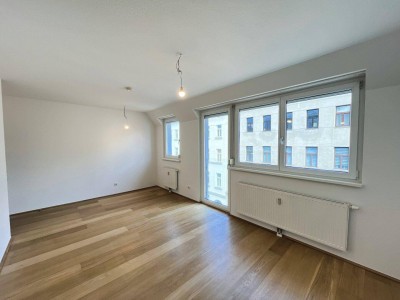 Helle und praktische 2-Zimmer-NEUBAUWohnung! Wohnküche und französische Fenster!