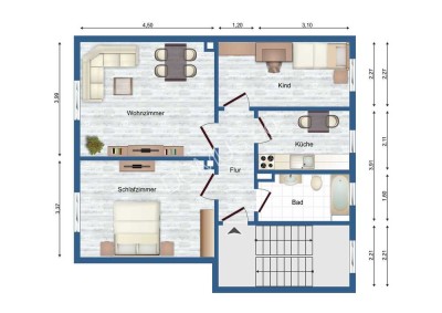 Helle, freundliche 3 Zimmer Wohnung mit EBK in der Waldsiedlung