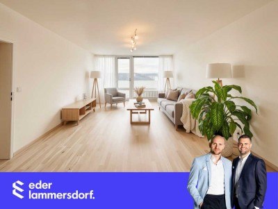 Helle 2-Zimmer Wohnung hoch über der Stadt – inkl. Traum-Balkon und zwei Stellplätzen