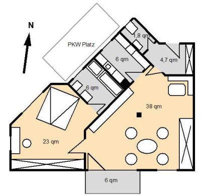 Stilvolle 2-Zimmer-Wohnung mit Einbauküche in Büttelborn