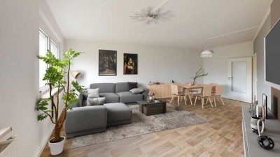 HIER kannst Du lebenswert wohnen! Sanierte 2-Raum-Wohnung mit verglaster Loggia und viel Platz!