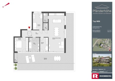 Traumhafte Terrassenwohnung mit Seesicht in Lochau, Top W06