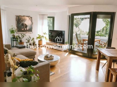 Tauschwohnung: Helle Wohnung, zwei Balkone und verkehrsberuhigt (+ Garage)