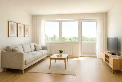 Moderne, helle 3-Zimmer-Wohnung (90m²) mit Süd-Balkon & Weitblick – Sofort bezugsfrei!