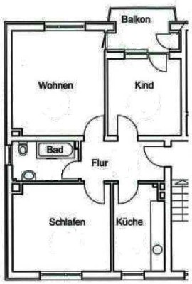 45-schicke 3,5 Zimmer Wohnung im 2. OG / im Dichterviertel