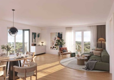 3,5-Zimmer-Neubauwohnung mit Balkon und Arbeitszimmer