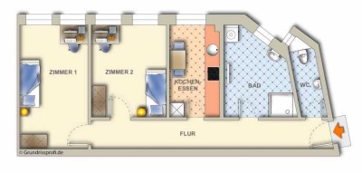 ** Ruhig wohnen, zentral leben – möblierte 2-Zimmer Wohnung in Hinterhauslage!