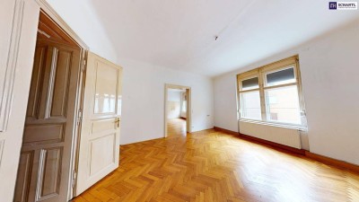 ALTBAU AT ITS BEST: Mitten in St. Leonhard in Nähe zur TU Graz! 4 Zimmer, Innenhofbalkon &amp; wunderschöner Fischgrätparkett - gleich anfragen und begeistern lassen!