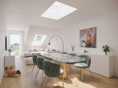 ++ VIER Zimmer mit BALKON im DACHGESCHOSS ++