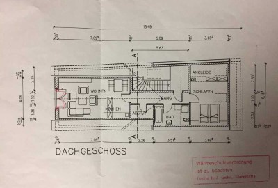 Stilvolle, gepflegte 2-Raum-DG-Wohnung mit EBK in Neumarkt-Sankt Veit