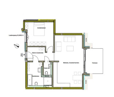 Exklusive 2-Zimmer-Wohnung mit Garten