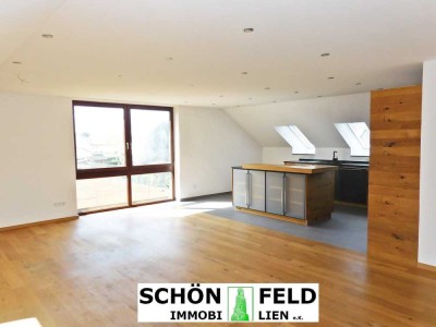 Neue Miete: Nördlich von München 
Gehobene Dachgeschoß-Wohnung 
mit BORA-Herd und Wellness pur