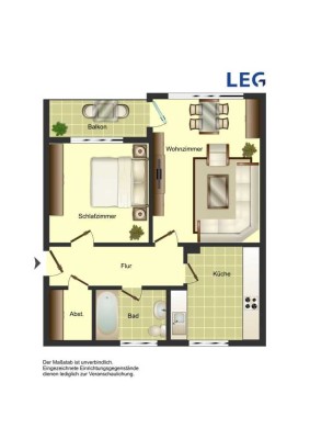 Ab September frei! 2-Zimmer-Wohnung in Bergkamen City